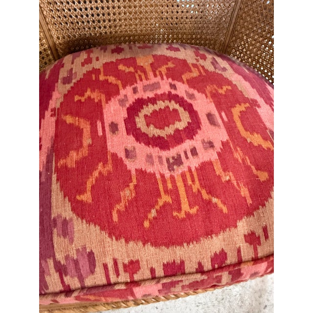 French Provincial 1970s Double-Caned Wingback Chair For Sale - Image 3 of 9