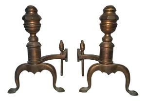 Bronze Andirons - Circa 1920s - a Pair