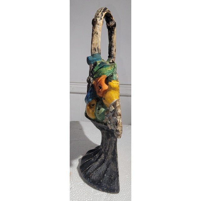 Folk Art Early 20th Century Cast Iron Door Stop For Sale - Image 3 of 6