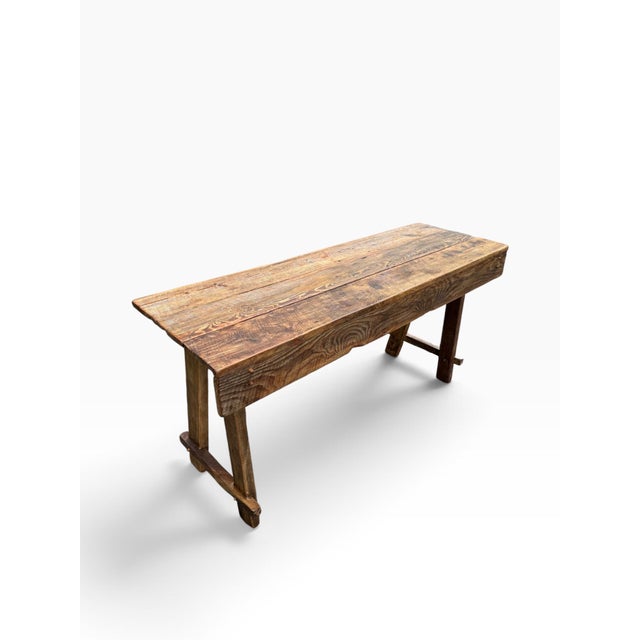 Axel Hjorth Style Rustic Farmhouse Reclaimed Barnwood Console Table - 96" For Sale - Image 10 of 14