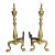 Vintage Brass Federal Style Fireplace Andirons For Sale