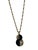 Mid 20th Century Vintage Signed Crown Trifari Gold Tone Rope Chain Necklace With Black Bakelite For Sale - Image 5 of 7