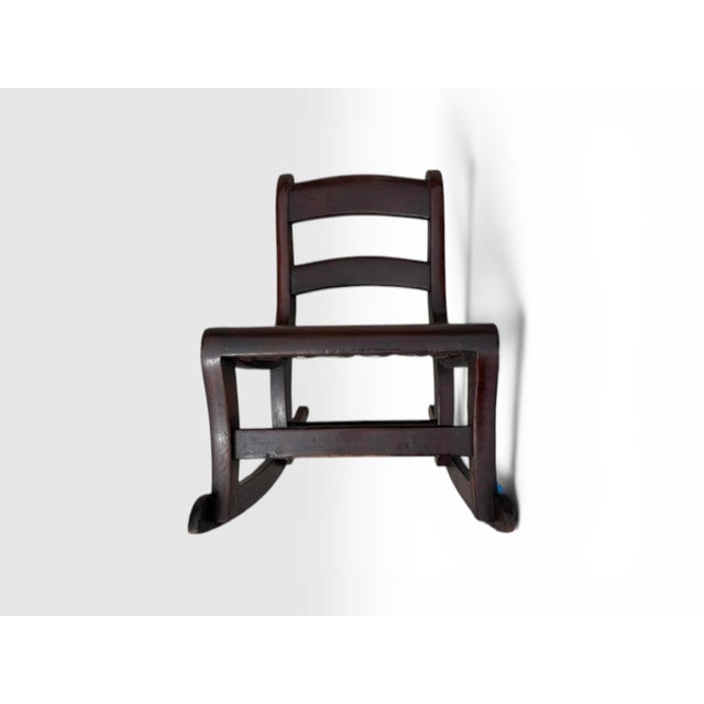 Antique Child’s Cane Seating Rocking Chair, Circa 1900 For Sale - Image 10 of 11