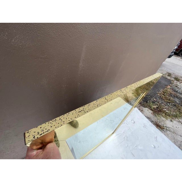 Curtis Jere Style Brass Wall Mirror For Sale - Image 9 of 11