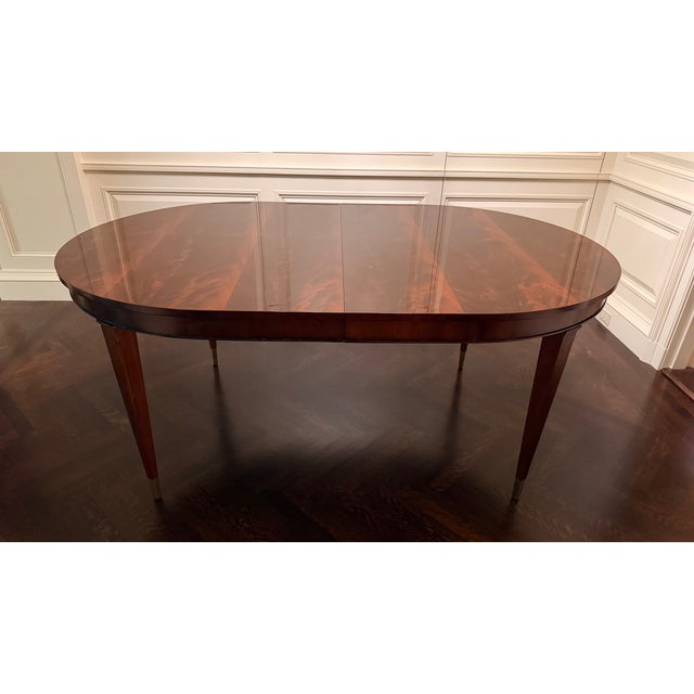Oval Mahogany Four Leg Dining Table by Leighton Hall For Sale - Image 10 of 11