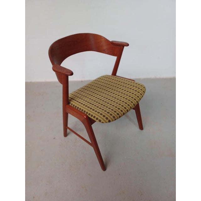 Teak Dining Chairs with Handmade Cross Stitch Embroidered Upholstery, 1960s, Set of 6 For Sale - Image 9 of 11