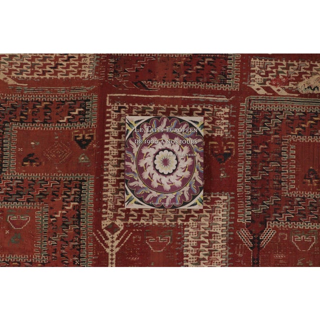 Red Antique Caucasian Soumak Rug With Tribal Motifs in Red Earthy Hues - Rug & Kilim For Sale - Image 8 of 10