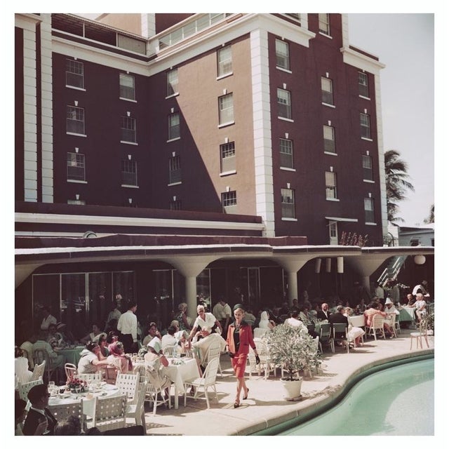 Poolside Promenade 1961 A fashion show at the Colony Hotel in Palm Beach, Florida, 1961. Slim Aarons Slim Aarons was one...