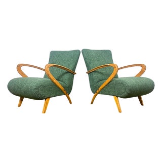 Vintage Italian Lounge Chairs from Guglielmo Ulrich, 1940s, Set of 2 For Sale