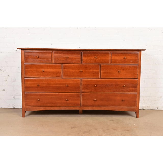 A beautiful Arts & Crafts or Shaker style cherry wood dresser or credenza By Thomasville, "Impressions" Collection USA,...