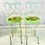 1970s Vintage Boho Chic Italian Ice Cream Cafe Indoor Outdoor Bar Stools Convertible Drinks Tables - A Pair For Sale - Image 13 of 18
