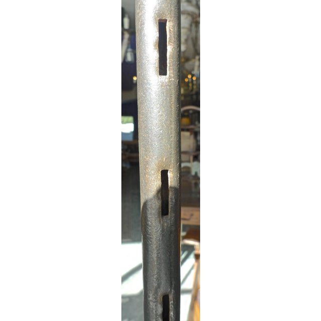 1940s French Iron Display Unit With Four Painted Wood Shelves For Sale In Los Angeles - Image 6 of 11