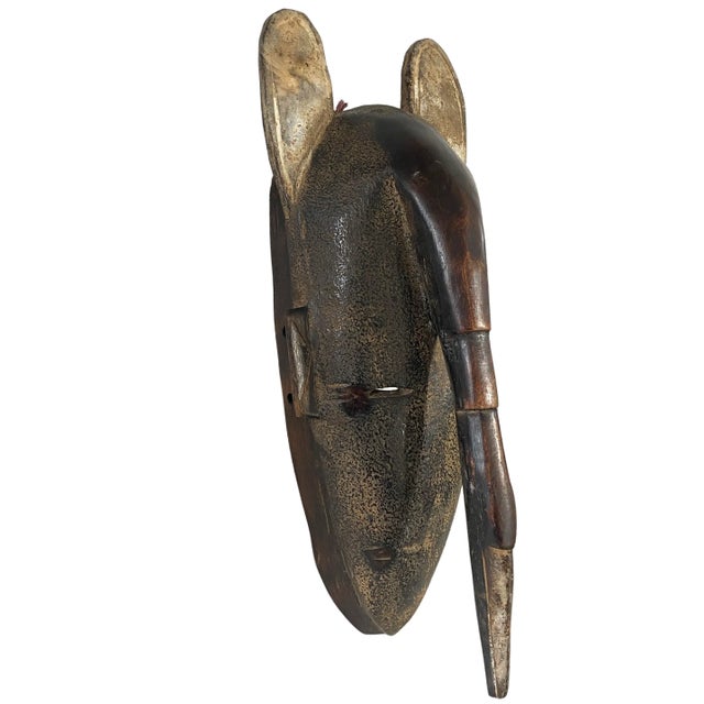 Wood 1980s African Baule Portrait Mask For Sale - Image 7 of 7