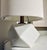 Mid-Century Modern Mod White Marble Geometric a Cut Above Table Lamp For Sale - Image 3 of 4