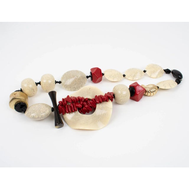 Angela Caputi Japanese Inspired Oversized Resin Necklace