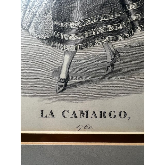 French Early 20th Century La Camargo Dancer Engraving For Sale - Image 3 of 8