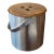 1970s Mid-Century Modern Steel and Teak Cylinda Line Ice Bucket by Arne Jacobsen for Stelton For Sale