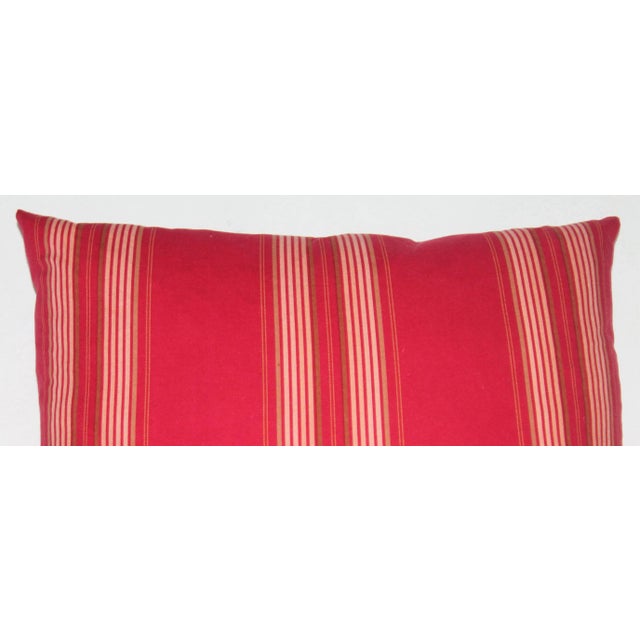 Red and mustard ticking pillow in great condition. This ticking pillow has been professionally laundered and has been...