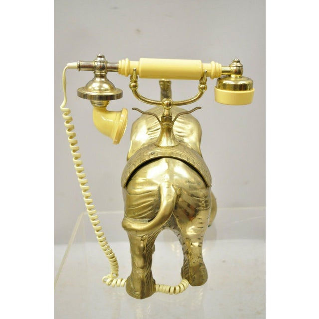 Vintage Brass Elephant Hollywood Regency Rotary Phone Telephone Chairish