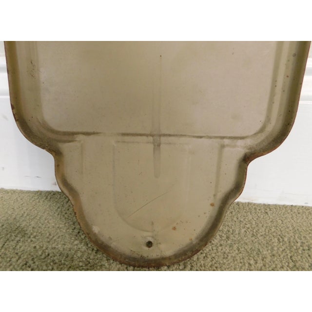 1940's Art Deco Vintage Coca Cola Embossed Tin Advertising Thermometer For Sale - Image 11 of 13