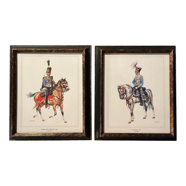 1960 Framed Print of Military Dress Cavalry Officer Kingdom of the Netherlands For Sale