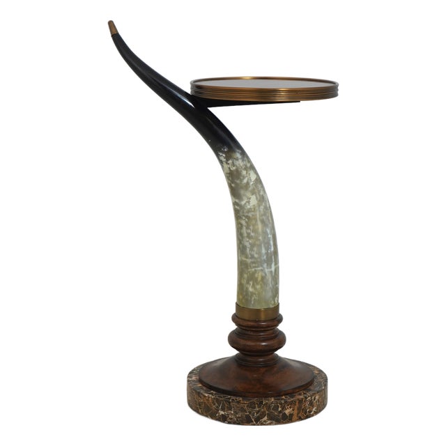 Maitland Smith Burl Wood Horn Occasional Table For Sale