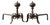 Antique Italian Fireplace Andirons, Set of 2 For Sale