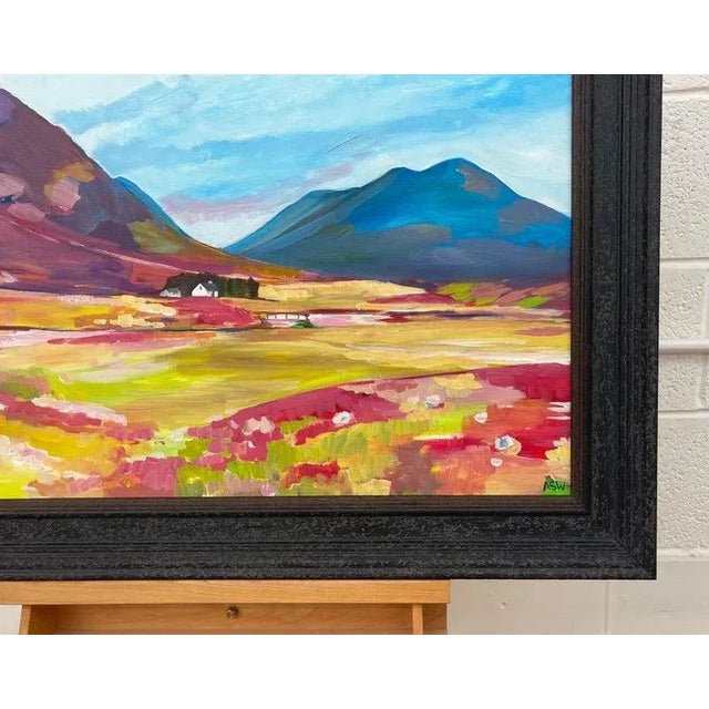 Colourful Abstract Landscape Painting of Scottish Highlands by Contemporary Artist For Sale - Image 11 of 13