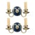 1930s French Cobalt Blue Mirror Sconces - a Pair For Sale