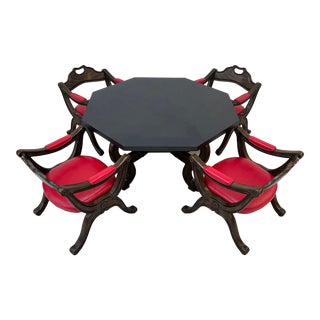 Drexel Esperanto Mid-Century Game Table W/4-Chairs ~ Great 1970's Decor For Sale