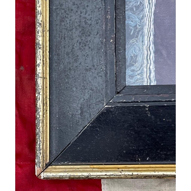 Vintage 1942 Hand Embroidered American Navy Panel Preserved in Antique Walnut Frame For Sale In Philadelphia - Image 6 of 8