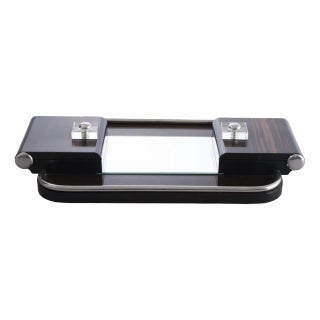 Art Deco French Macassar and Silver-Plated Tray from Louis Prodhon, 1930s For Sale