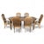 Late 20th Century Oak and Cane Dining Set With Oval Extending Table and Six Chairs For Sale - Image 5 of 7