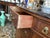 Wood Vintage Walnut Demilune Cabinet or Sideboard With Black Marble Top For Sale - Image 7 of 9