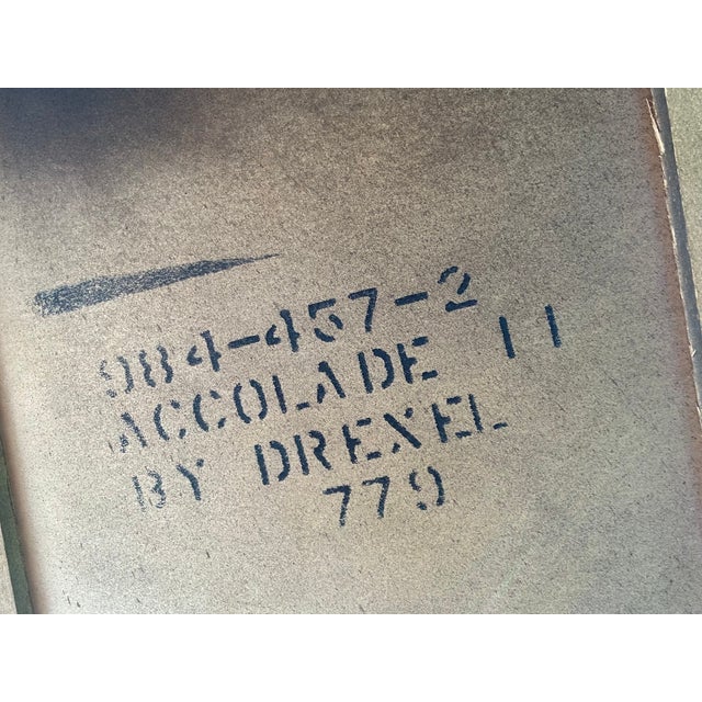 Brown Drexel Heritage Accolade Campaign Console Table - Vintage Sideboard or Sofa Table With Brass Hardw For Sale - Image 8 of 12