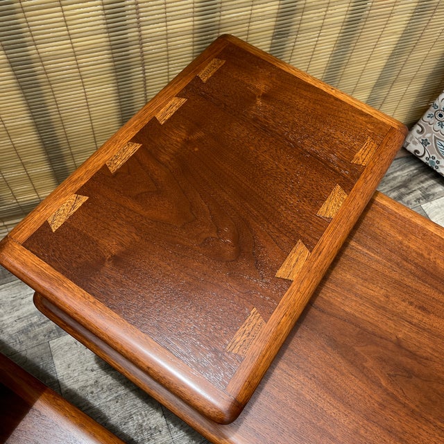 A Pair of Newly Refinished Mid Century Modern Side Tables by Lane Acclaim Circa 1960s For Sale - Image 16 of 18