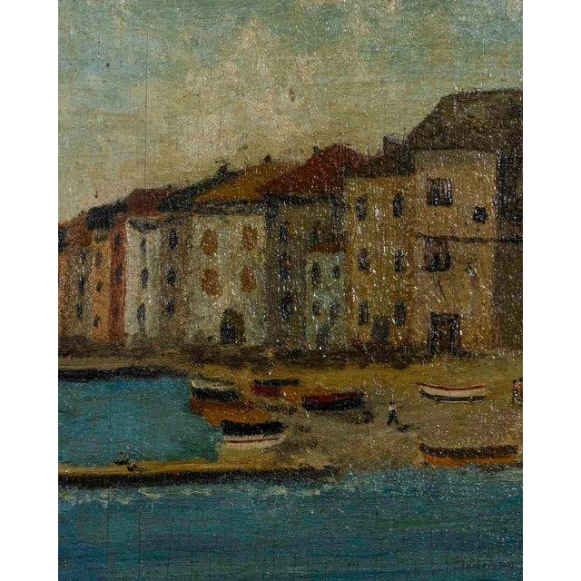 Early 20th Century Andrea Folis, Ligurian Coast, Early 1900s Oil on Panel For Sale - Image 5 of 12