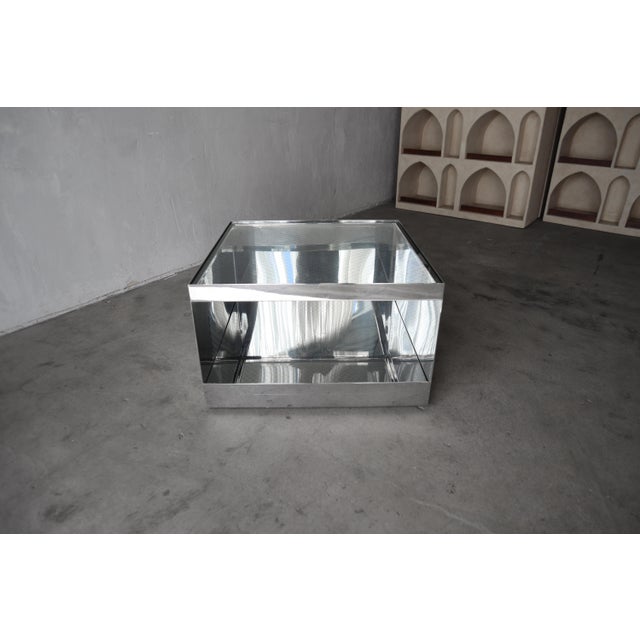 Knoll Joe d'Urso for Knoll Stainless Steel Rolling Table Model 6027t For Sale - Image 4 of 6