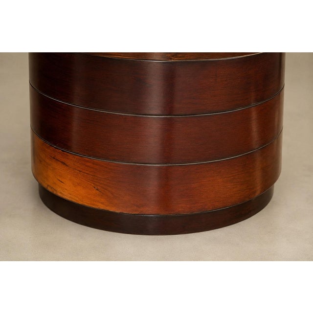 1960s Brazilian Modern Rosewood Ice Bucket with Sculptural Turned Handles For Sale - Image 13 of 18