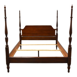 Henkel Harris Mahogany Queen Four Post Bed For Sale