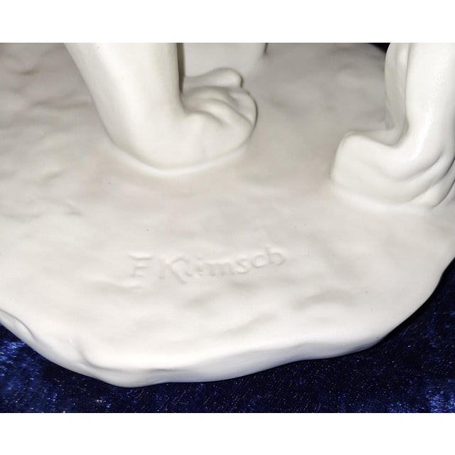 Ceramic Female Nude the Squatting Woman by Fritz Klimsch for Rosenthal, 1920s For Sale - Image 7 of 9