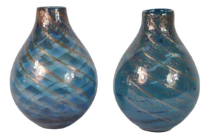 Italian Murano Glass Vases by Fratelli Toso, 1960s, Set of 2