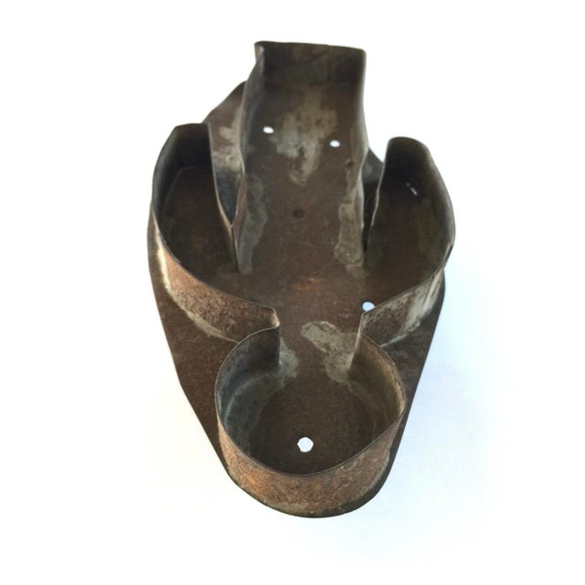 Metal Late 19th Century Large Primitive Tin Boy Cookie Cutter Amish Style Farmhouse Decor For Sale - Image 7 of 8