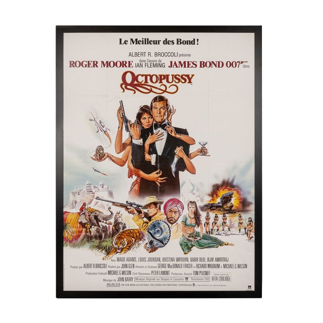 French James Bond Octopussy Poster, 1983 For Sale