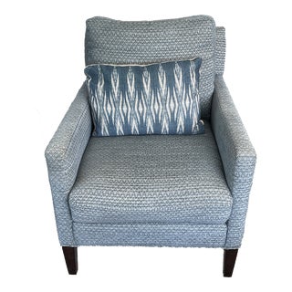 Jessica Charles Blue Arm Chair For Sale