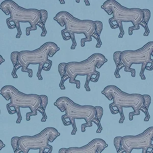 Schumacher Faubourg Fabric in Blue