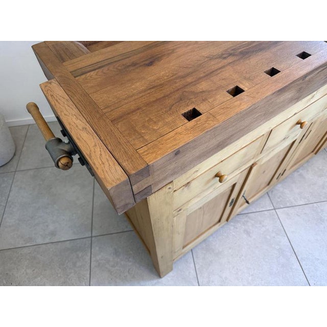 Apothecary Drawer Workbench in Pine For Sale - Image 15 of 18