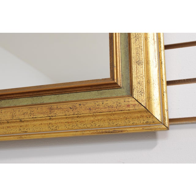 Vintage Rectangular Gold Finish Mirror For Sale - Image 4 of 13