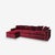 Rafaella Chaise Sofa in Red and Rusty Velvet from Biosofa For Sale - Image 14 of 14