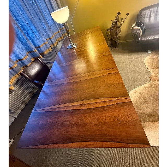 Wood Dining Room Table for TV Unit attributed to Alain Richard, 1958 For Sale - Image 7 of 8